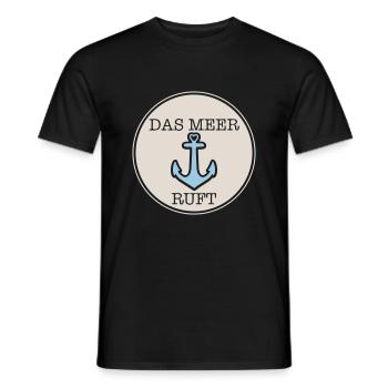La mer vous appelle - T-shirt homme - noir - Devant - AI Model Male 178 light (178cm)