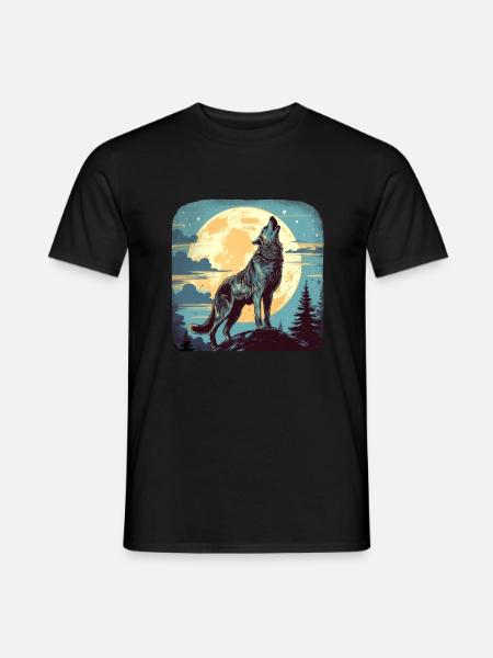 Wolf - Men's T-Shirt - black