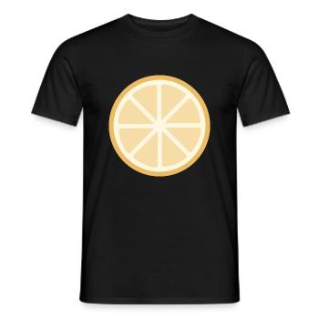 aufgeschnittene Zitrone - Männer T-Shirt - Schwarz - Vorne - AI Model Male 178 light (178cm)