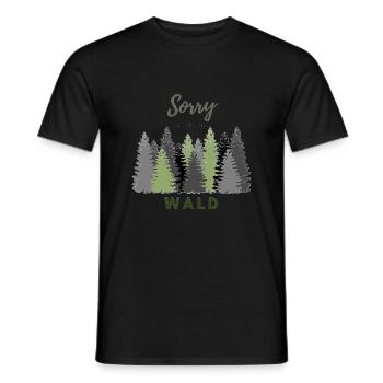 Ich bin im Wald - Männer T-Shirt - Schwarz - Vorne - AI Model Male 178 light (178cm)
