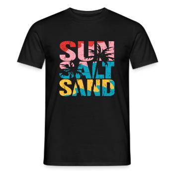 SUN SALT SAND - Männer T-Shirt - Schwarz - Vorne - AI Model Male 178 light (178cm)