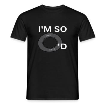 I ́m so tire'd - Men's T-Shirt - black - Front - AI Model Male 178 light (178cm)