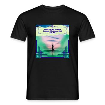 Relax Entspannung - Männer T-Shirt - Schwarz - Vorne - AI Model Male 178 light (178cm)