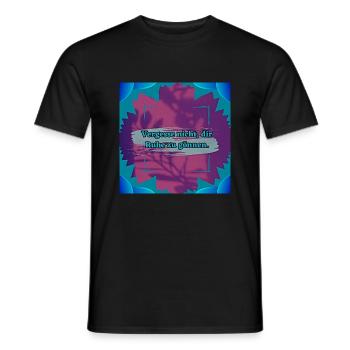 Ruhe Zitat - Männer T-Shirt - Schwarz - Vorne - AI Model Male 178 light (178cm)