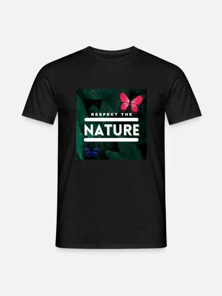 Respect the Nature - Männer T-Shirt - Schwarz