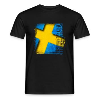 Schweden Schweden Flagge national norden skandinavia - Männer T-Shirt - Schwarz - Vorne - AI Model Male 178 light (178cm)