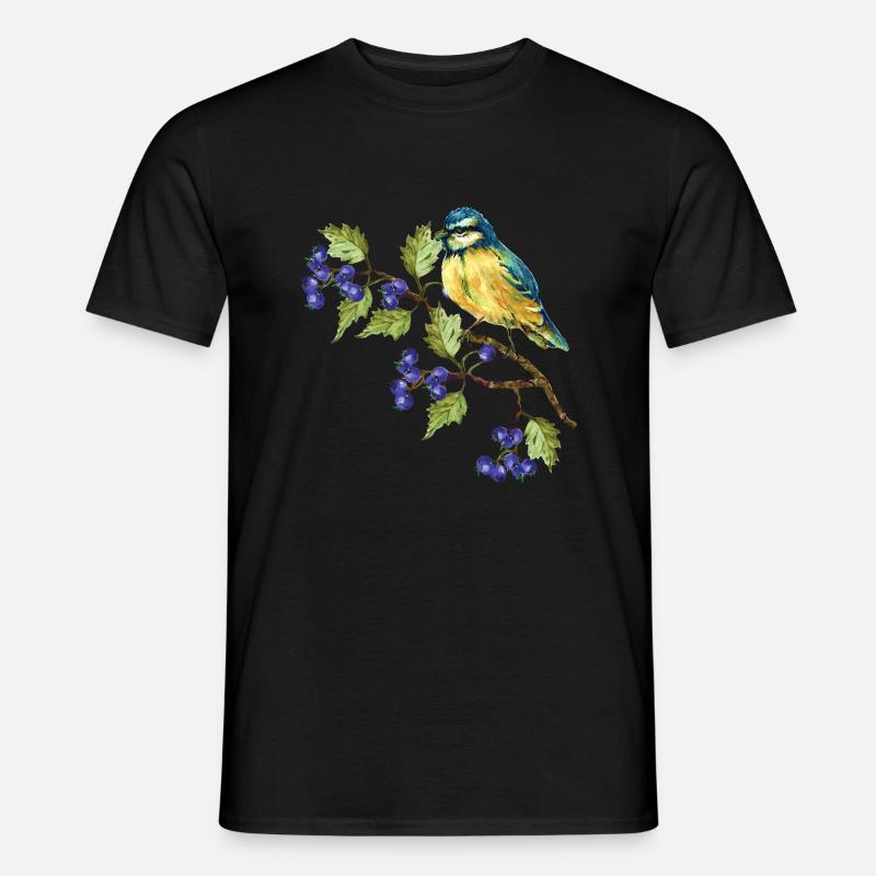 Bunter Vogel - Männer T-Shirt - Schwarz