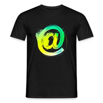 internet email www funny meme grunge tech leters - Männer T-Shirt - Schwarz - Vorne - AI Model Male 178 light (178cm)
