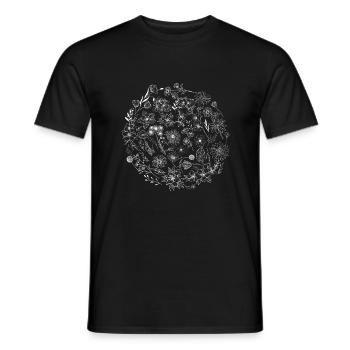Fleur minimalistes - T-shirt homme - noir - Devant - AI Model Male 178 light (178cm)