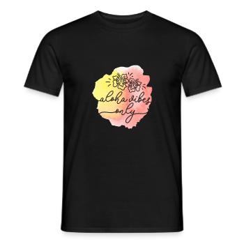 Nur Aloha-Vibes - Männer T-Shirt - Schwarz - Vorne - AI Model Male 178 light (178cm)