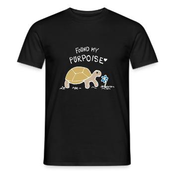 Habe meine Purpoise Tortoise (weiß) gefunden - Männer T-Shirt - Schwarz - Vorne - AI Model Male 178 light (178cm)