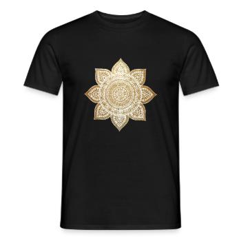 Mandala Gliter - Männer T-Shirt - Schwarz - Vorne - AI Model Male 178 light (178cm)