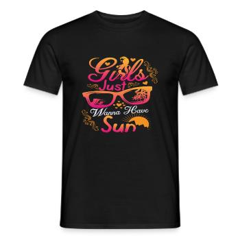 Les filles veulent juste s’amuser - T-shirt homme - noir - Devant - AI Model Male 178 light (178cm)