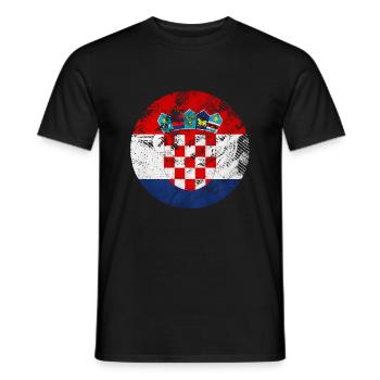 Croatie hrvatska croatie hrv voyage europe zagreb - T-shirt homme - noir - Devant - AI Model Male 178 light (178cm)