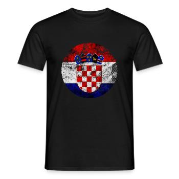 Croatie hrvatska croatie hrv voyage europe zagreb - T-shirt homme - noir - Devant - AI Model Male 178 light (178cm)