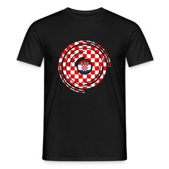 Croatie hrvatska croatie hrv voyage europe zagreb - T-shirt homme - noir - Devant - AI Model Male 178 light (178cm)