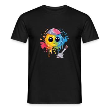 Zop le peintre triste - T-shirt homme - noir - Devant - AI Model Male 178 light (178cm)