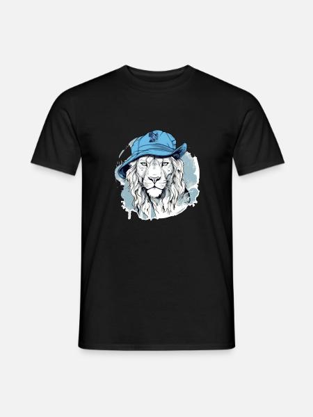 Vikou the Blue Lion - Men's T-Shirt - black