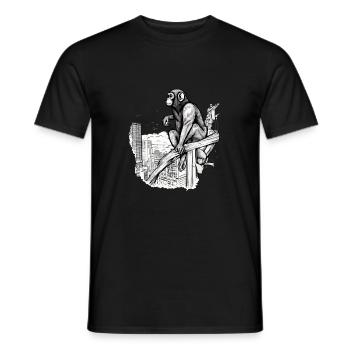 Koki to the city - Men's T-Shirt - black - Front - AI Model Male 178 light (178cm)