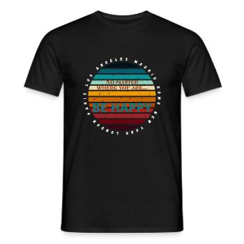 Où que vous soyez... - T-shirt homme - noir - Devant - AI Model Male 178 light (178cm)