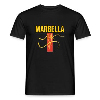 Artistic Marbella Souvenir - Men's T-Shirt - black - Front - AI Model Male 178 light (178cm)