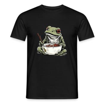 Kriko, die gierige Kröte - Männer T-Shirt - Schwarz - Vorne - AI Model Male 178 light (178cm)