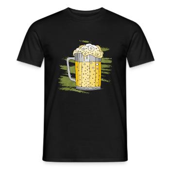 Becher - Männer T-Shirt - Schwarz - Vorne - AI Model Male 178 light (178cm)