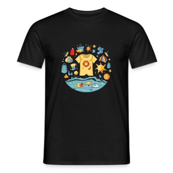 Holiday kit - Men's T-Shirt - black - Front - AI Model Male 178 light (178cm)
