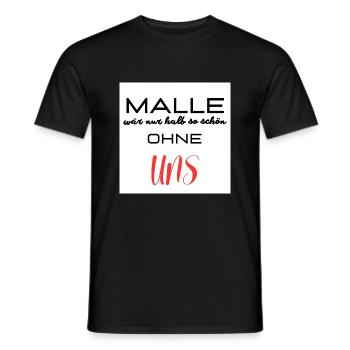 Malle - Männer T-Shirt - Schwarz - Vorne - AI Model Male 178 light (178cm)