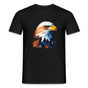 Weißkopfseeadler Portrait für Adler Fans - Männer T-Shirt - Schwarz - Vorne - AI Model Male 178 light (178cm)