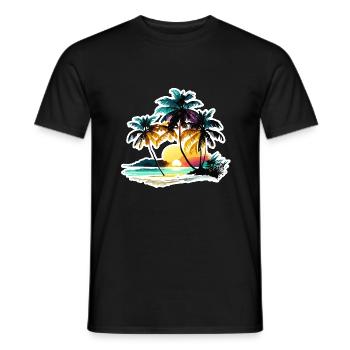 Caribbean Flair - Men's T-Shirt - black - Front - AI Model Male 178 light (178cm)