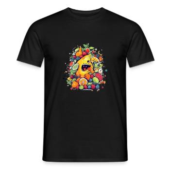 Mr. Goin Fruits - Men's T-Shirt - black - Front - AI Model Male 178 light (178cm)
