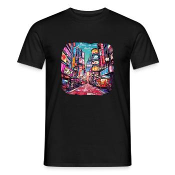 China - Men's T-Shirt - black - Front - AI Model Male 178 light (178cm)