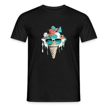 Erdbeer-Minz-Vanille-Eis - Männer T-Shirt - Schwarz - Vorne - AI Model Male 178 light (178cm)