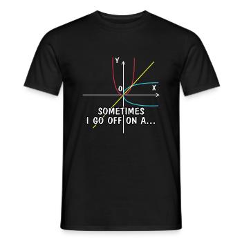 Sometimes I go off on a ..., math lover - Men's T-Shirt - black - Front - AI Model Male 178 light (178cm)