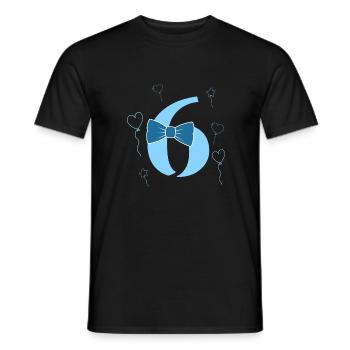 6e anniversaire garçon - T-shirt homme - noir - Devant - AI Model Male 178 light (178cm)