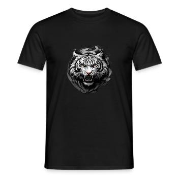 Tiger König - Männer T-Shirt - Schwarz - Vorne - AI Model Male 178 light (178cm)