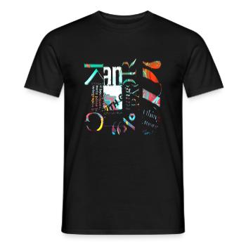 Extraits de journaux Albums Magazines Code alphabet - T-shirt homme - noir - Devant - AI Model Male 178 light (178cm)