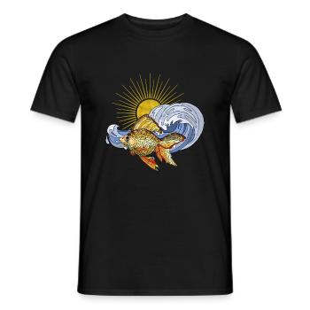Poisson - T-shirt homme - noir - Devant - AI Model Male 178 light (178cm)