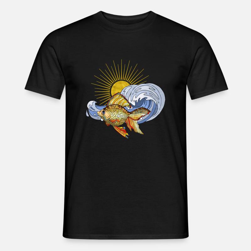 Fisch - Männer T-Shirt - Schwarz