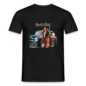 Pinup - Männer T-Shirt - Schwarz - Vorne - AI Model Male 178 light (178cm)