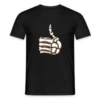 Skeleton Thumb Up - Men's T-Shirt - black - Front - AI Model Male 178 light (178cm)