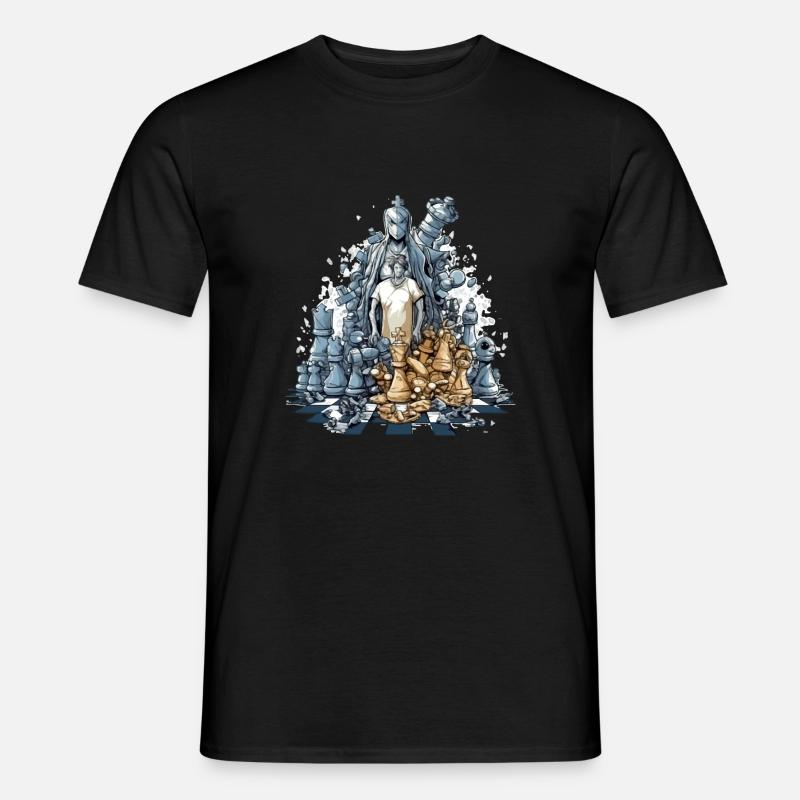 Schach-Gemetzel - Männer T-Shirt - Schwarz