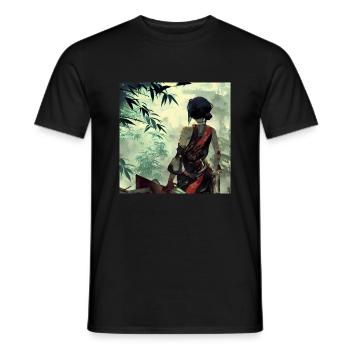 Bamboo Girl - Männer T-Shirt - Schwarz - Vorne - AI Model Male 178 light (178cm)