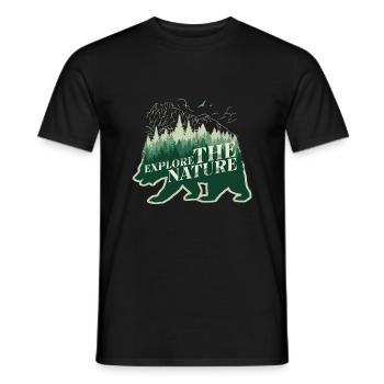 EXPLORE THE NATURE - Männer T-Shirt - Schwarz - Vorne - AI Model Male 178 light (178cm)