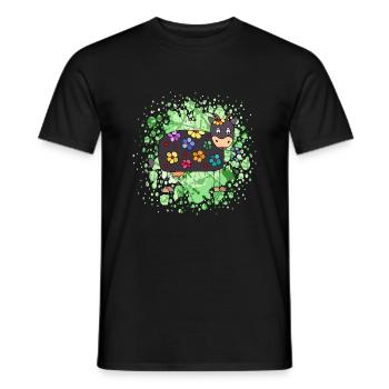 Cow - Men's T-Shirt - black - Front - AI Model Male 178 light (178cm)