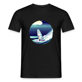 Windsurfing Kitesurfer Windsurfer Kitesurfing - Männer T-Shirt - Schwarz - Vorne - AI Model Male 178 light (178cm)