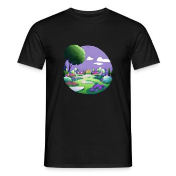 Garden Flowers Gift Hobby Gardener Gardener Flower - Men's T-Shirt - black - Front - AI Model Male 178 light (178cm)