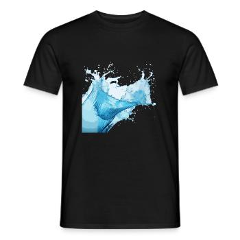 Water splashes! - Men's T-Shirt - black - Front - AI Model Male 178 light (178cm)
