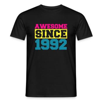 Awesome since 1992. Funny gift men women birthday - T-shirt homme - noir - Devant - AI Model Male 178 light (178cm)